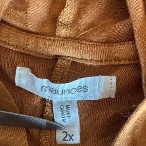 Maurices Warm Amber Rayon Blend Top